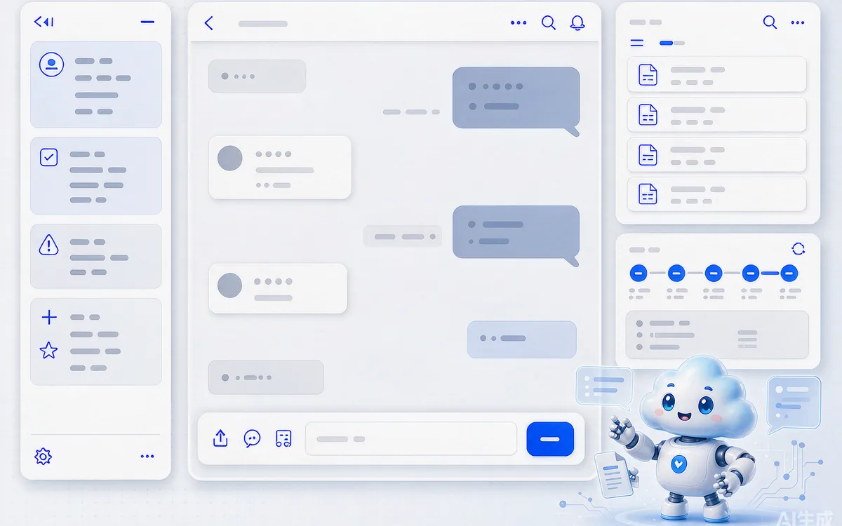 WorkBuddy 数字同事对话界面示意图